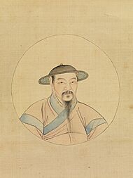 清 汪恭 摹趙孟頫肖像 軸-Copy of a Portrait of Zhao Mengfu MET DP216665