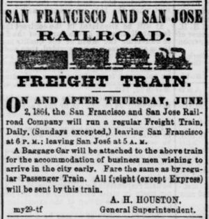 1864-0602 SF&SJ RR regular freight