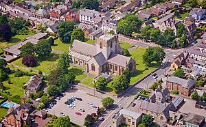Aerial View of St Asaph Cathedral