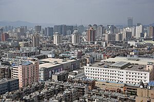 Aerial view of Downtown Kunming