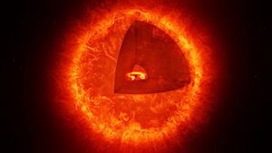 An artist’s impression of a black-hole star