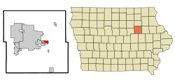 Location of Raymond, Iowa