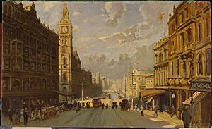 Bourke St East by George Hyde Pownall 1912