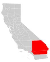 California county map (Inland Empire highlighted).svg