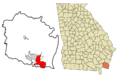 Camden County Georgia Incorporated and Unincorporated areas St. Marys Highlighted