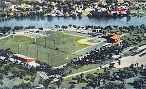 Carson park baseball field postcard