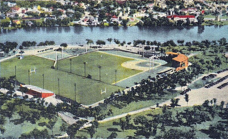 Carson park baseball field postcard