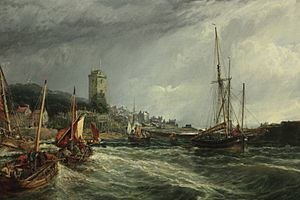 Dysart harbour 1854 by Sam Bough, NGS