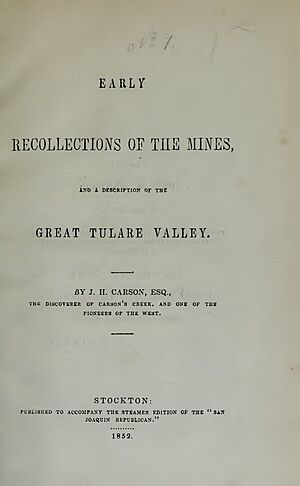 Early recollections of the mines