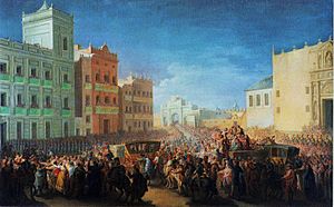 Entrada triomfal de Ferran VII a València, 1815, Miquel Parra