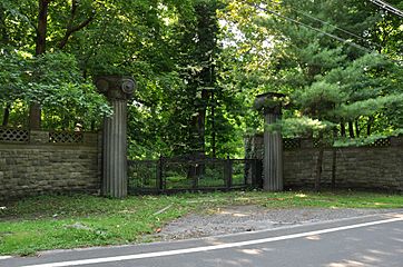Gates to an unused driveway