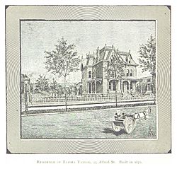 FARMER(1884) Detroit, p500 RESIDENCE OF ELISHA TAYLOR, 25 ALFRED ST. BUILT IN 1872