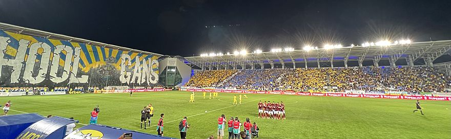 A derby match between Petrolul and Rapid București in the Liga I, August 2022