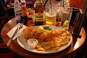 Fish and chips, Edinburgh, Scotland, Sept. 2011