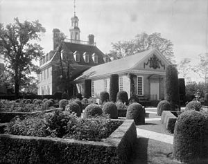 Gardens and Governor's Palace Williamsburg Virginia by Frances Benjamin Johnston