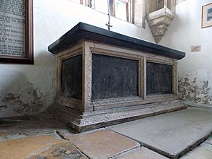Harlaxton Ss Mary and Peter - interior North Chapel tomb
