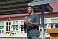 Herschel Walker speaks to Wounded Warrior Battalion about mental health 171103-M-GE018-122