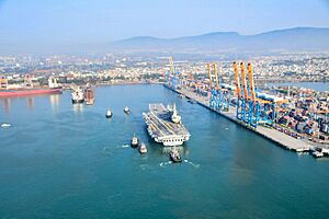 INS Vikrant arrives at Visakapatanam for Milan 2024