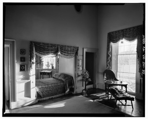 INTERIOR, MASTER BEDROOM, LOOKING SOUTHWEST - Monticello, State Route 53 vicinity, Charlottesville, Charlottesville, VA HABS VA,2-CHAR.V,1-35
