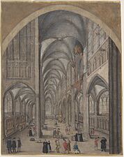 Jacob van der Heyden (attr.) - Interior of Strasbourg Cathedral