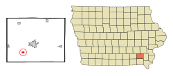 Location of Libertyville, Iowa