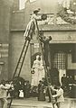 Jessie Tarbox Beals in front of the Austrian Government Building at the Louisiana Purchase Exhibition, 1904