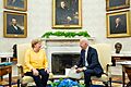 Joe Biden and Angela Merkel in the Oval Office