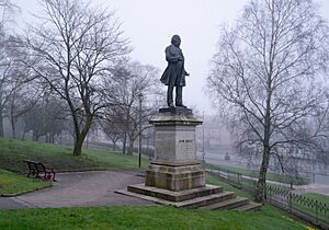 John Bright statue in Broadfield Park in Rochdale