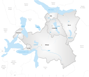 Karte Kanton Schwyz Bezirke