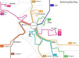 Kettering Bus Map 2024