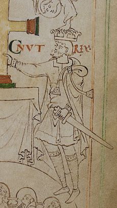Knútr Sveinnsson (British Library Stowe MS 944, fol. 6r)