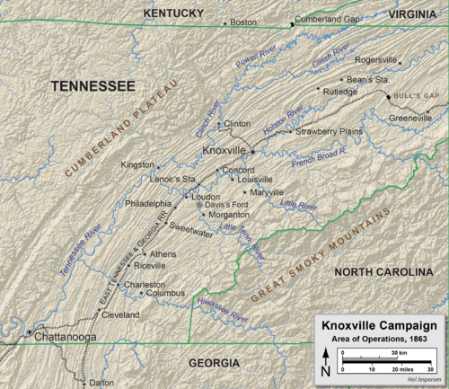 Knoxville Campaign Area 1863