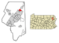 Lackawanna County Pennsylvania Incorporated and Unincorporated areas Mayfield Highlighted