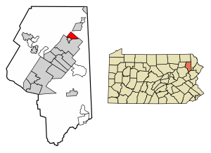 Location of Mayfield in Lackawanna County, Pennsylvania.