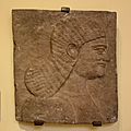Limestone wall relief depicting an Assyrian royal attendant, a eunuch. From the Central Palace at Nimrud, Iraq, 744-727 BCE. Ancient Orient Museum, Istanbul