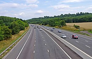 M4 motorway near Swindon, looking southeast (geograph 2018430)