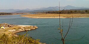 Main Ganga river, before the Bhimgoda barrage, Haridwar