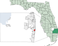 Map of Florida highlighting Lantana