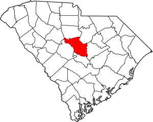 Map of South Carolina highlighting Richland County