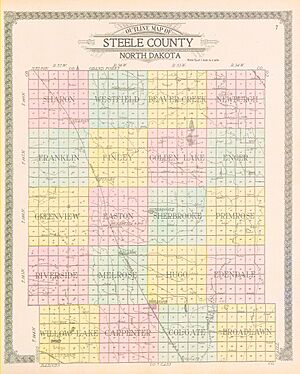 Map of Steele County, N.D., 1911