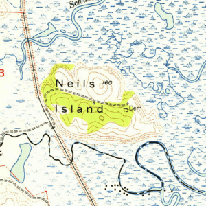 Neils Island, USGS map CA Petaluma Creek 294065 1954 24000