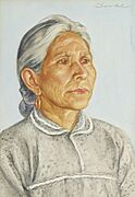 Nils Dardel - Gammal mexikansk kvinna