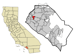 Location of Stanton within Orange County, California