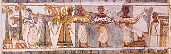 Painting on limestone sarcophagus of religious rituals from Hagia Triada - Heraklion AM - 01 (cropped)