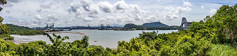 Panama canal panoramic