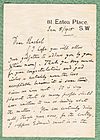 Part of Letter from St. Aldwyn to Rachel Waller (Mrs. Cecil Fane De Salis), 1915