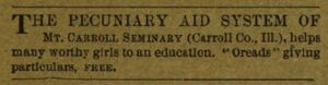 Pecuniary aid seminary ad
