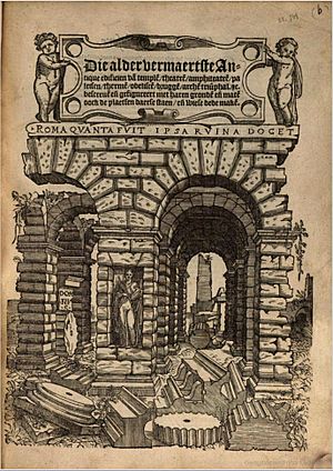 Pieter Coecke van Aelst - Title page of the translation of den eersten (vijfsten boeck van architecturen Sebastian Serlij