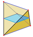 Regular tetrahedron square cross section