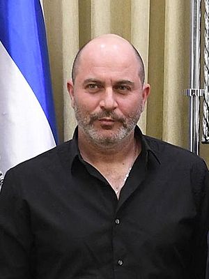 Reuven Rivlin with the personal of the Israeli television serie «Fauda», February 2018 (4847) (cropped).jpg